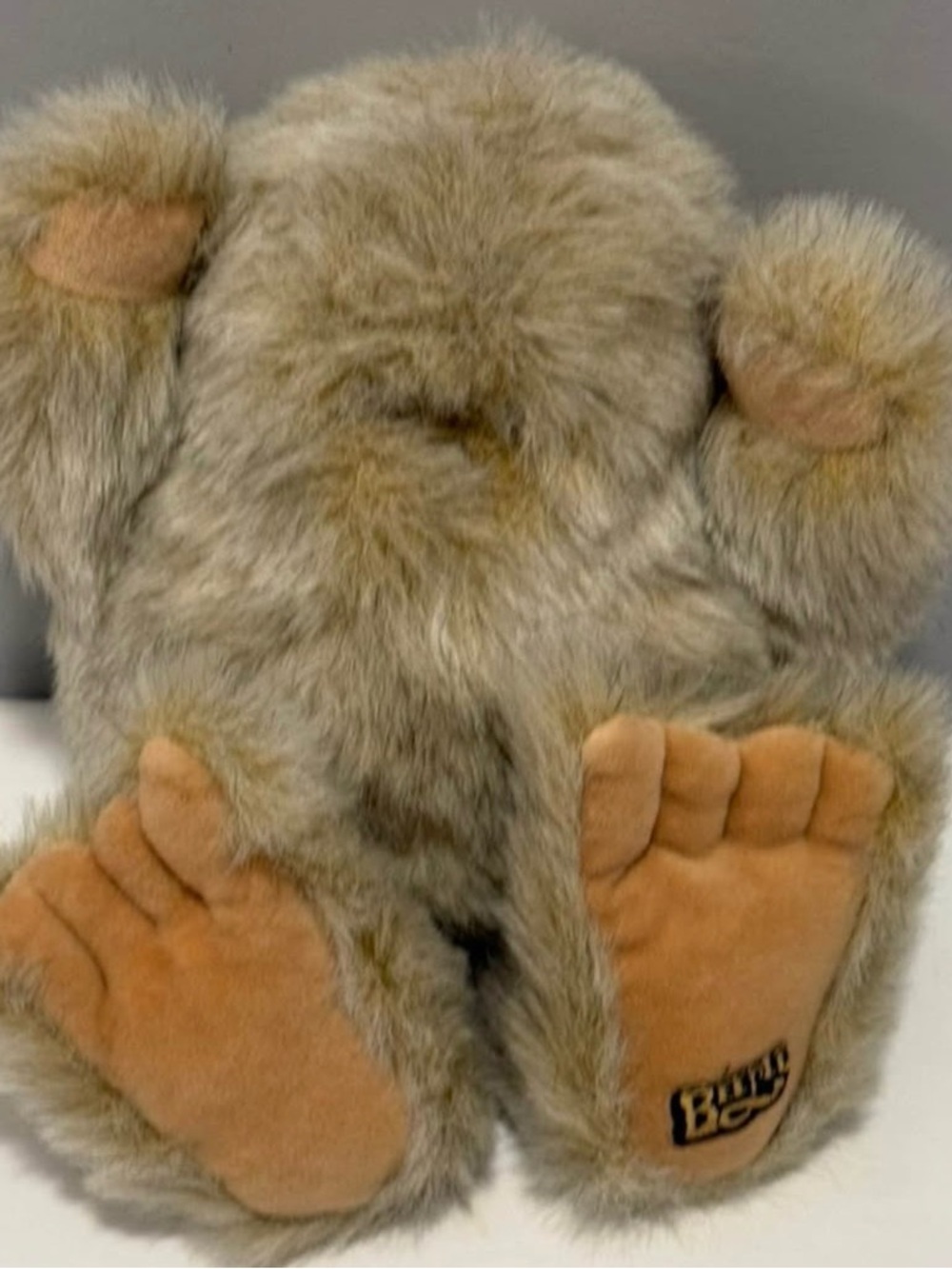 1985 BEEPLE Plush Brown Bigfoot Yeti Carousel 14" Interactive Toy